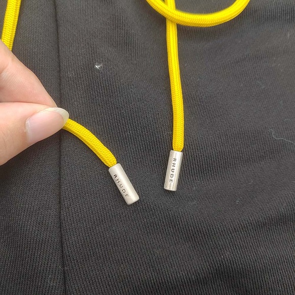 Rhude x Lamborghini Logo Emboiered Black Shorts - Picture 6 of 10